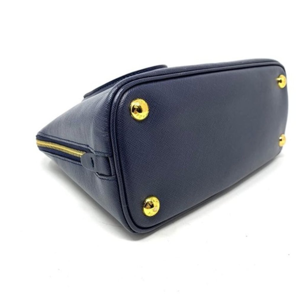 AUTH PRADA LOGOS SAFFIANO LUX LEATHER 2WAY BAG - Picture 8 of 13
